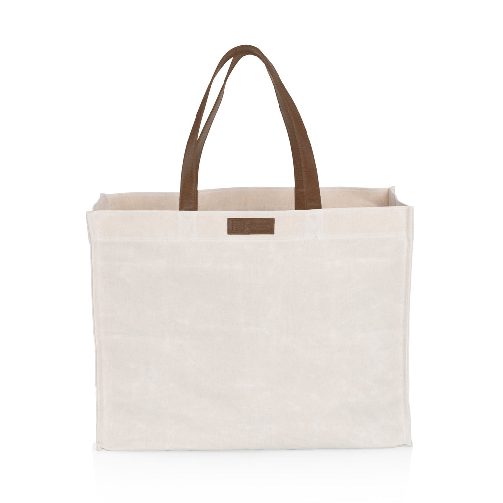 Legacy Market Waxed Canvas Tote with Leatherette Handles