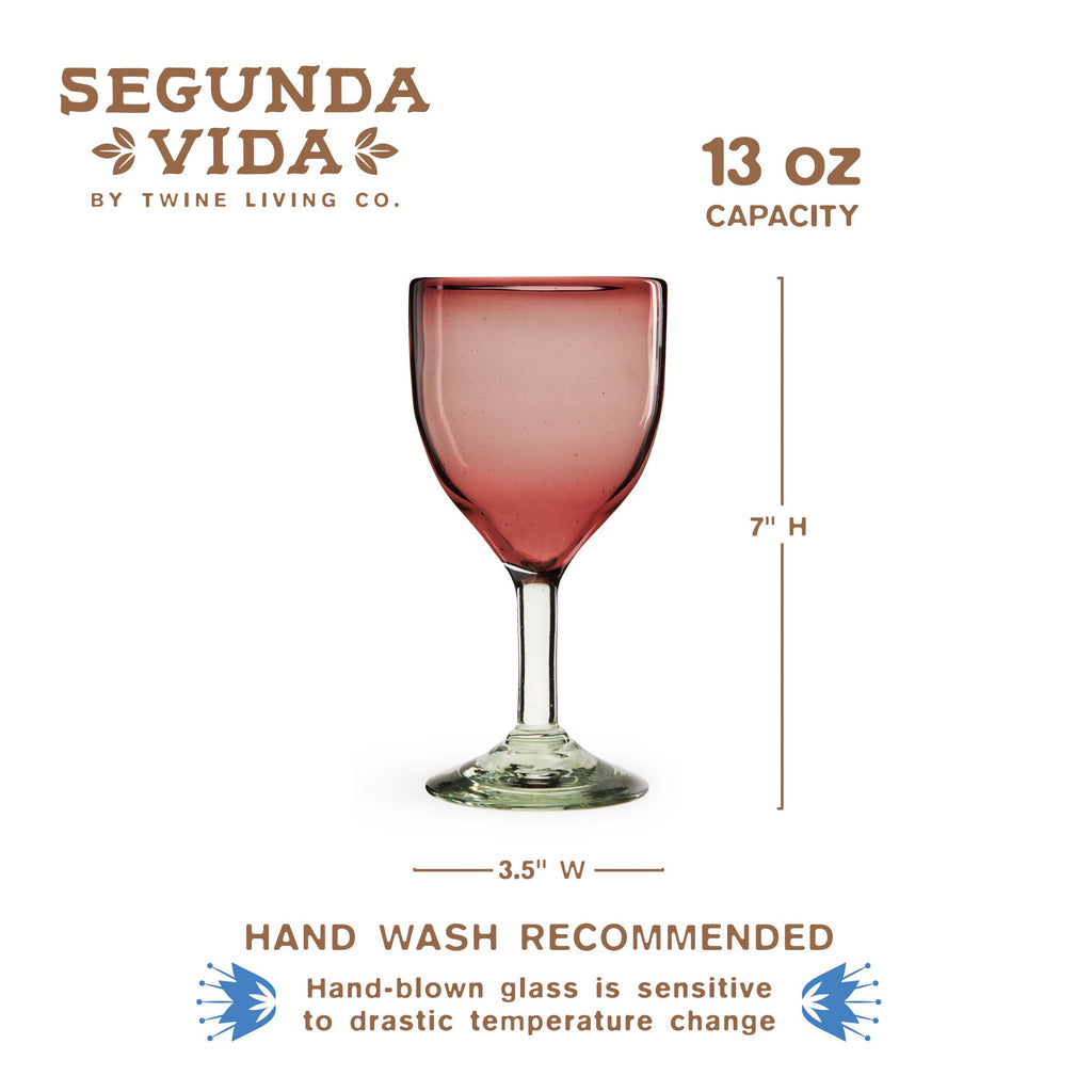 Segunda Vida Rosado Wine Glass Set | Heirloom Boulevard