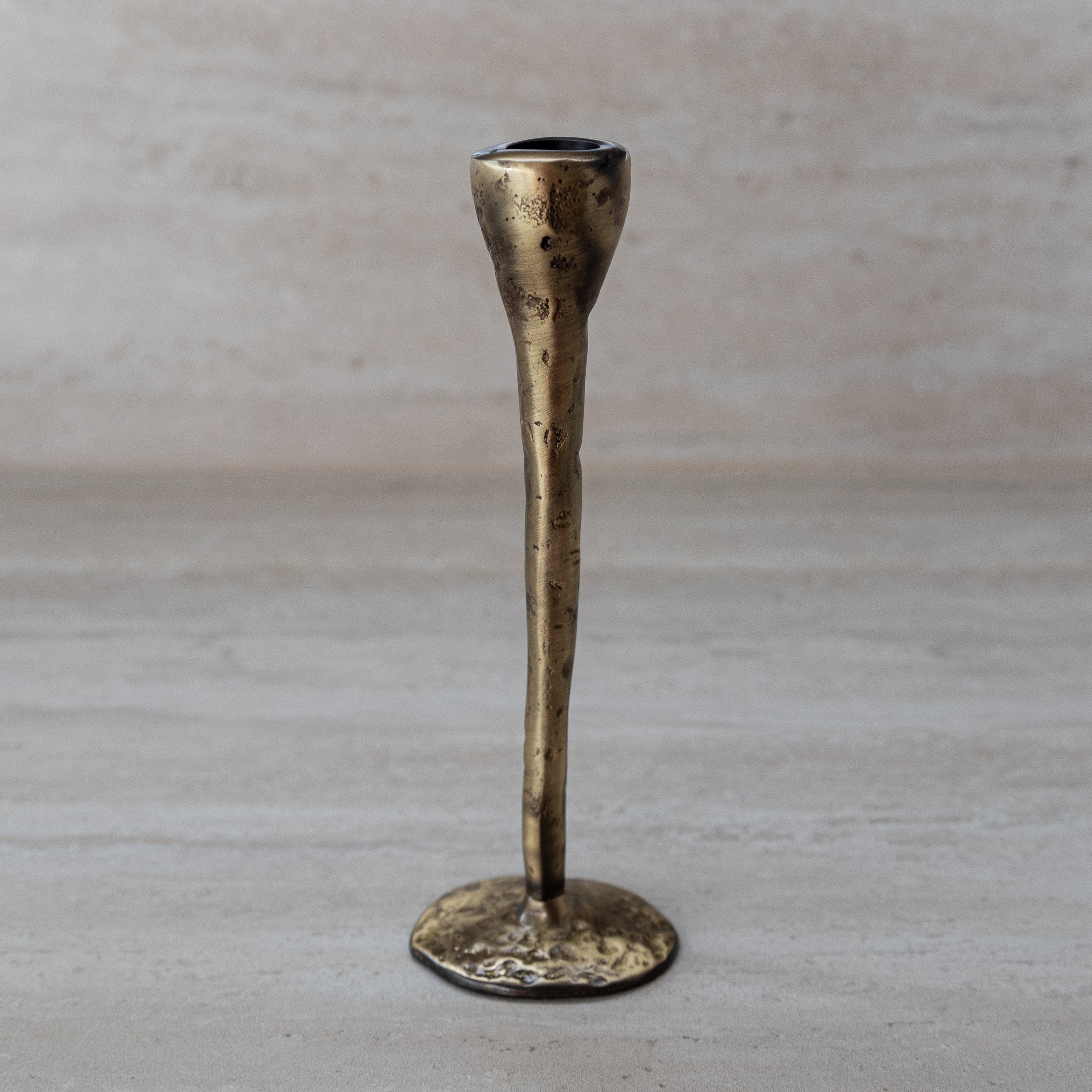 Out of the Blue Antique Brass Large Candlesticks - Set of 3 | Heirloom Boulevard