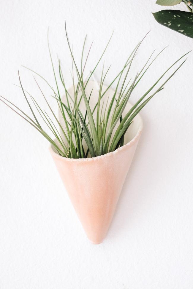 Carter + Rose Ceramic Wall Planter, Large Cone Carter + Rose | Heirloom Boulevard