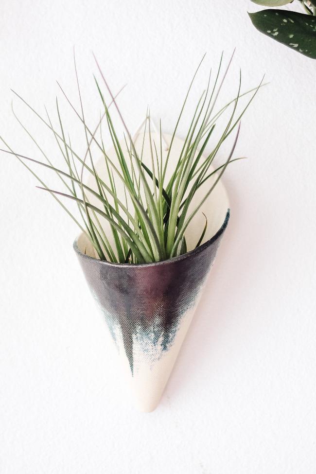 Carter + Rose Ceramic Wall Planter, Large Cone Carter + Rose | Heirloom Boulevard