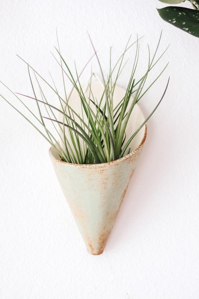 Carter + Rose Ceramic Wall Planter, Large Cone Carter + Rose | Heirloom Boulevard