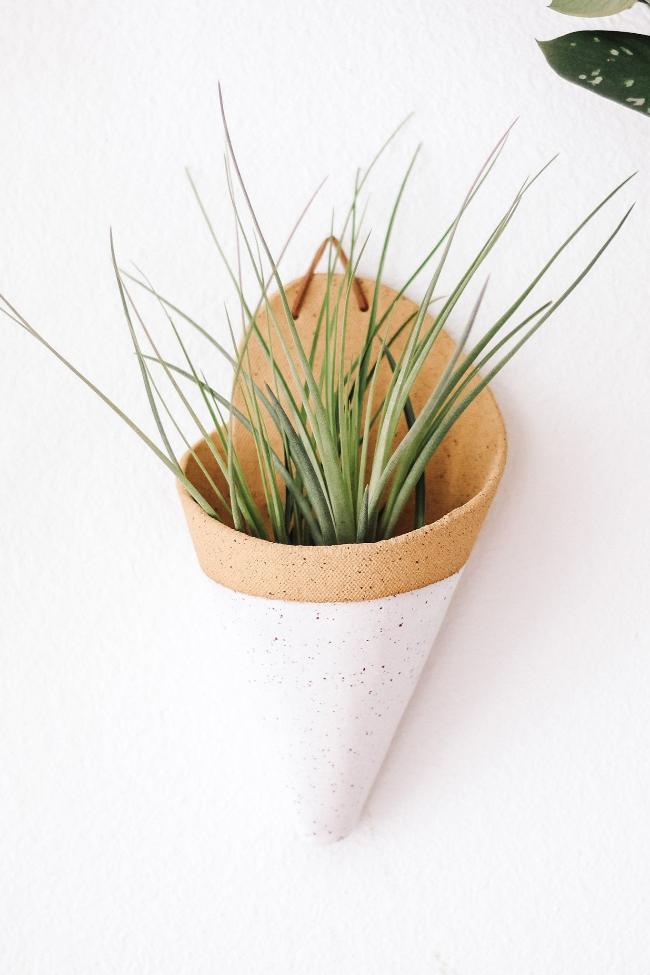 Carter + Rose Ceramic Wall Planter, Large Cone Carter + Rose | Heirloom Boulevard