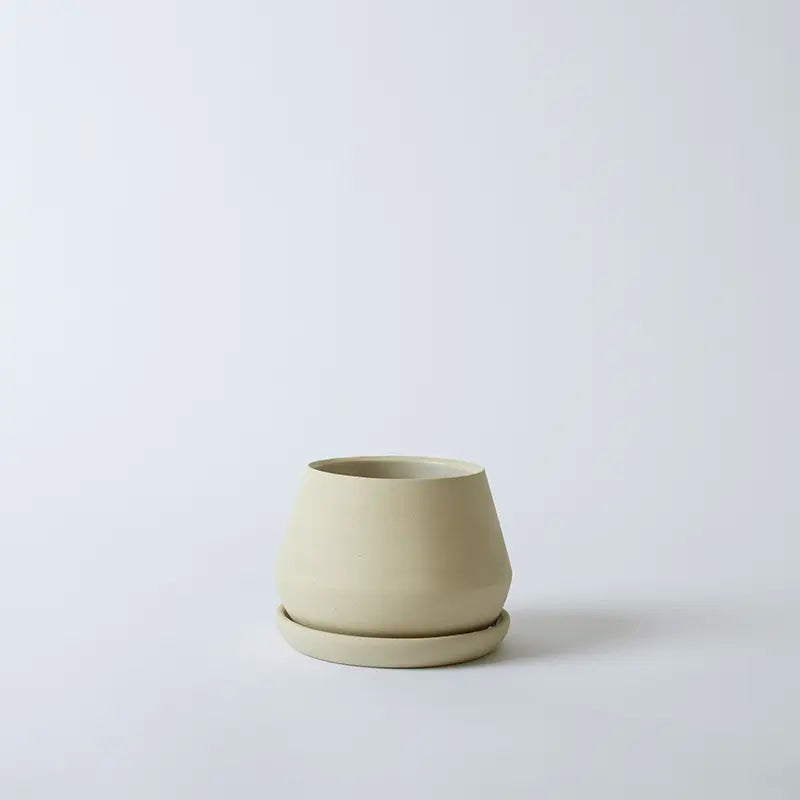 LBE Design Rancho Planter - 5 Inch with Saucer Sand 5 Inch | Heirloom Boulevard