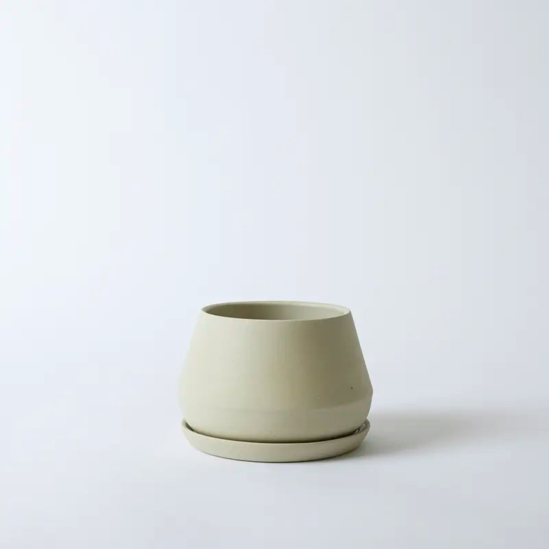 LBE Design Rancho Planter - 5 Inch with Saucer Sand 6 Inch | Heirloom Boulevard