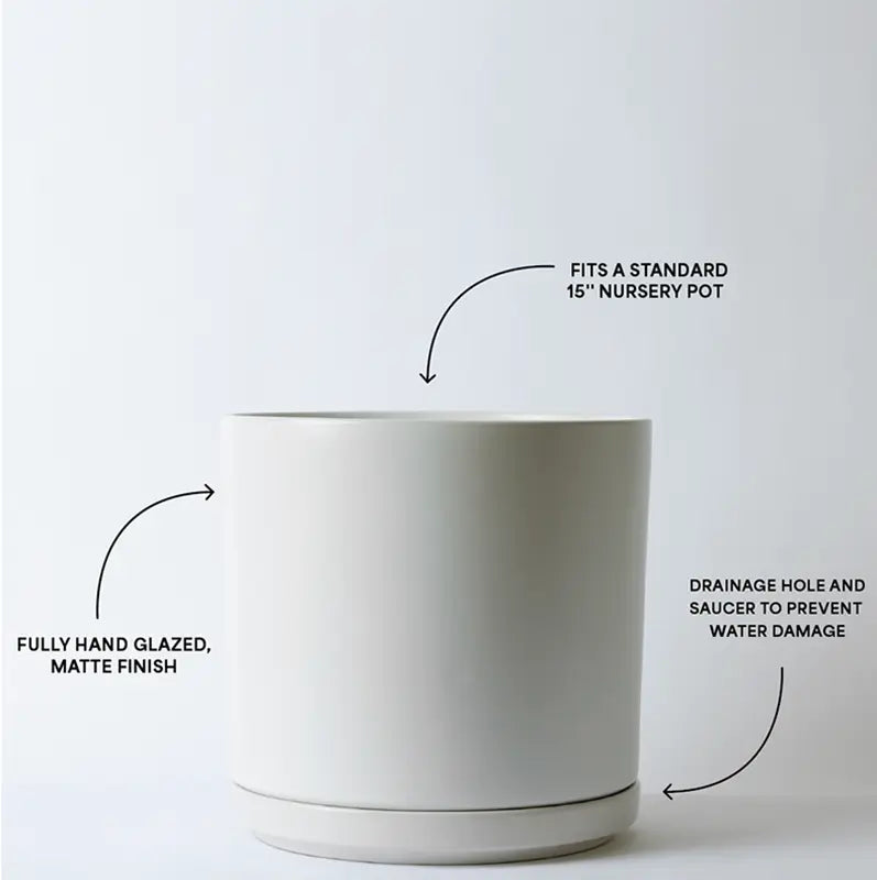 LBE Design Solid Goods - Ceramic Cylinder with Saucer | Heirloom Boulevard