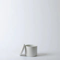 LBE Design Solid Goods - Ceramic Cylinder with Saucer White 6 Inch | Heirloom Boulevard