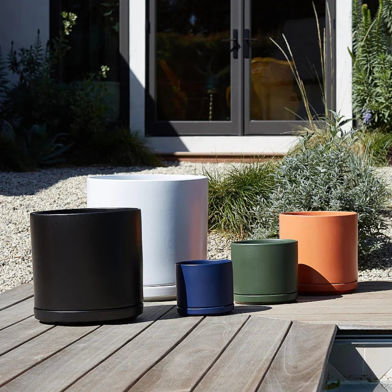 LBE Design Solid Goods - Ceramic Cylinder with Saucer | Heirloom Boulevard