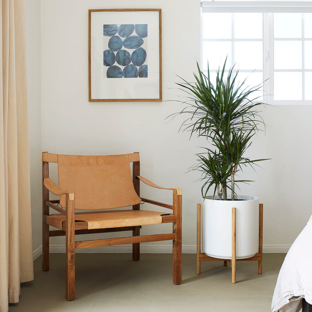 LBE Design Rounded Hardwood Plant Stand | Heirloom Boulevard