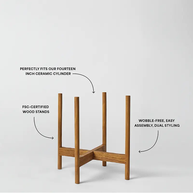 LBE Design Rounded Hardwood Plant Stand | Heirloom Boulevard