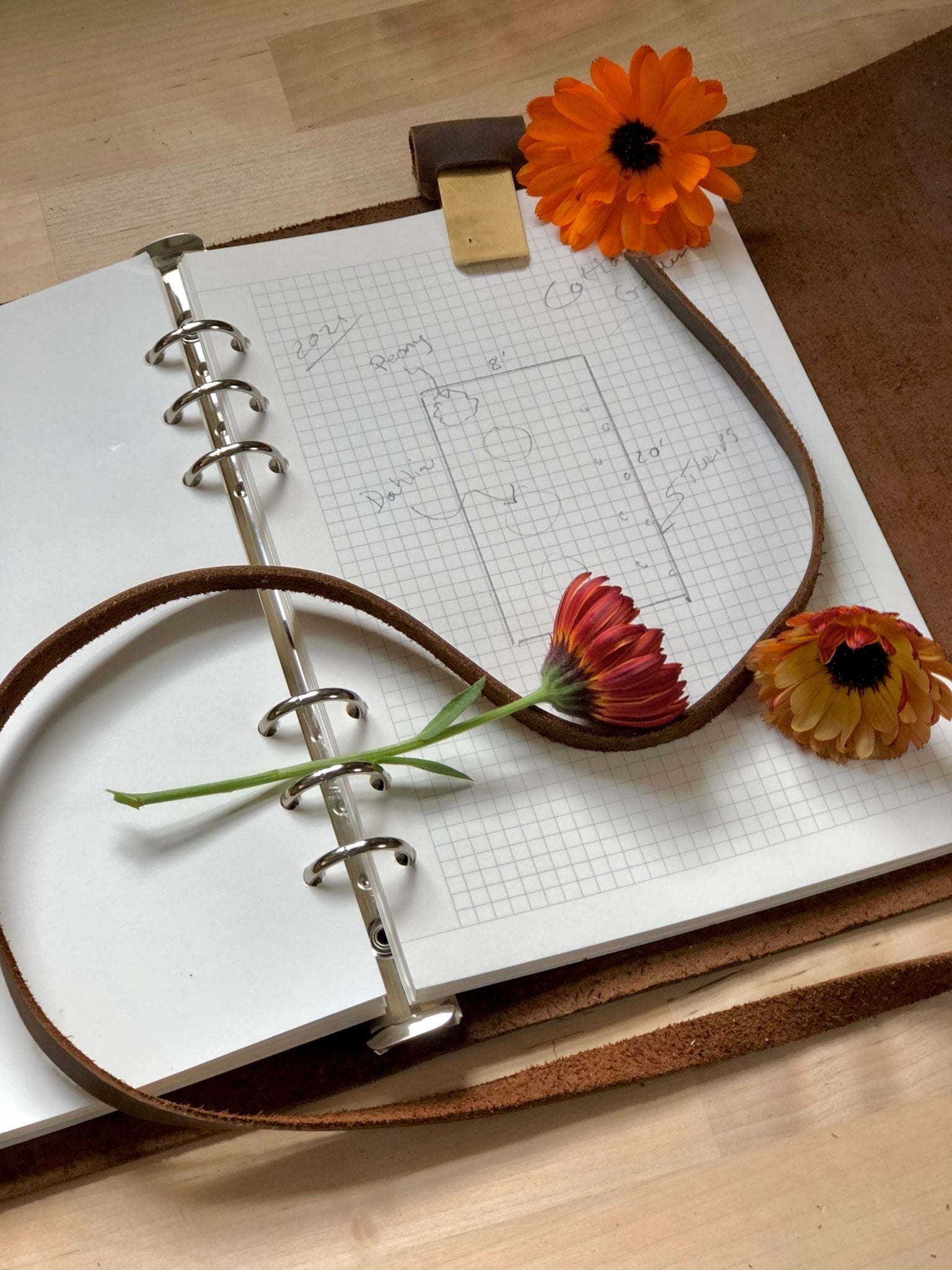 Leather Garden Journal and Diary - A Notebook for Garden Thoughts, Planning and Design | Heirloom Boulevard