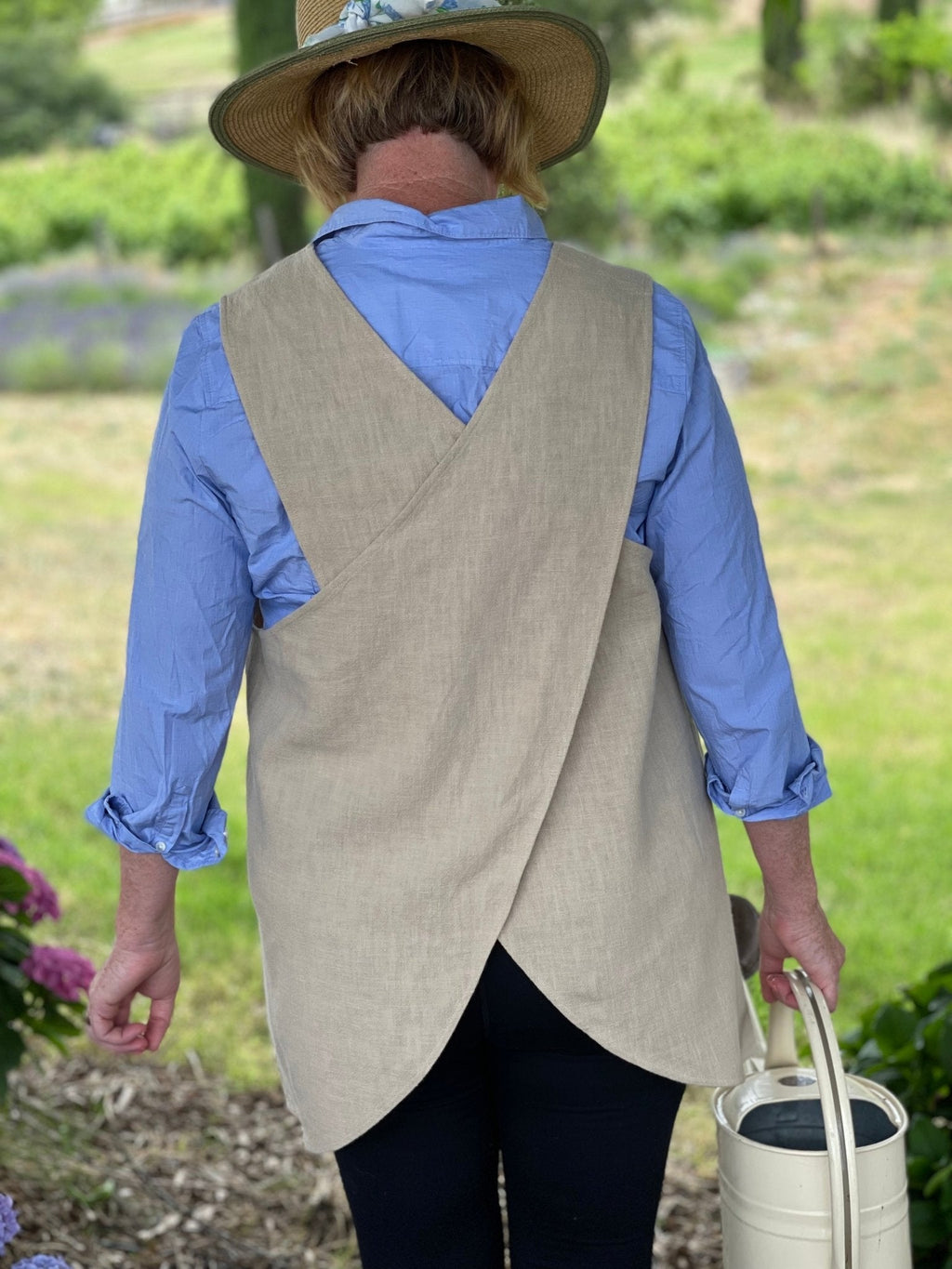 Linen Apron - French Style Crossback | Heirloom Boulevard