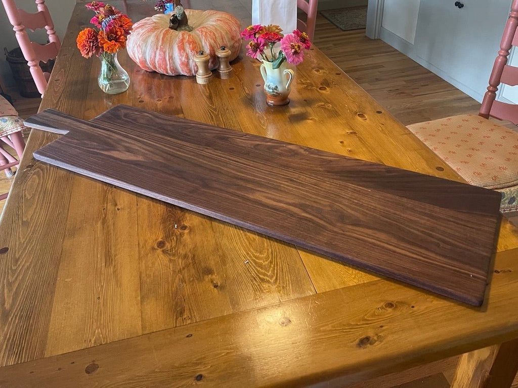Long American Walnut Charcuterie Board - Vintage Style Long French Breadboard | Heirloom Boulevard