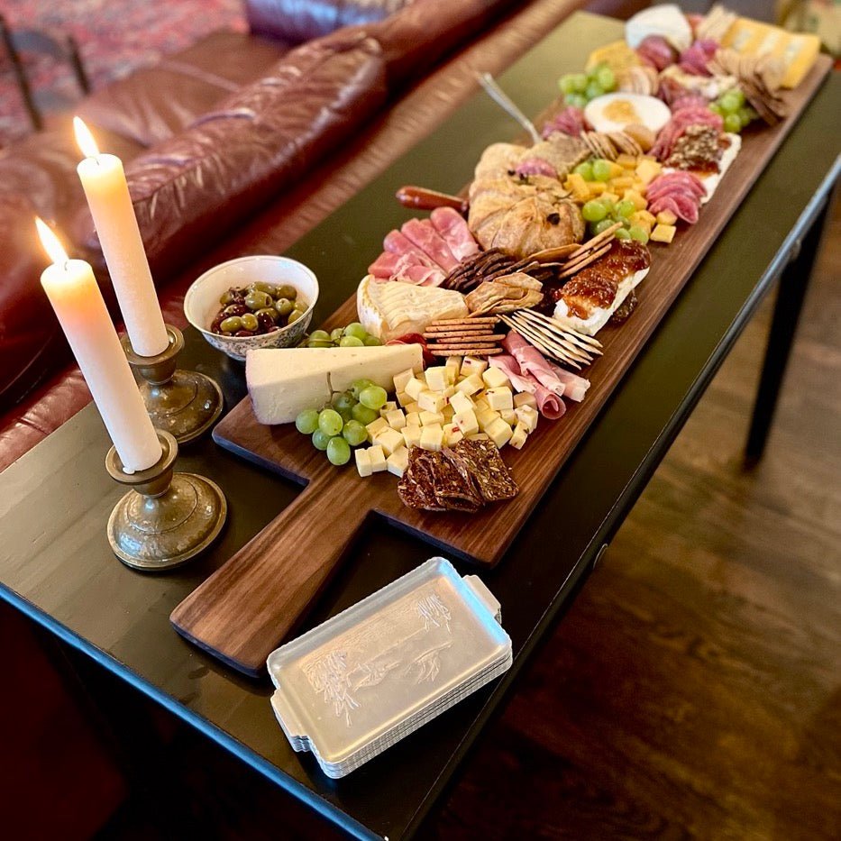 Long American Walnut Charcuterie Board - Vintage Style Long French Breadboard | Heirloom Boulevard