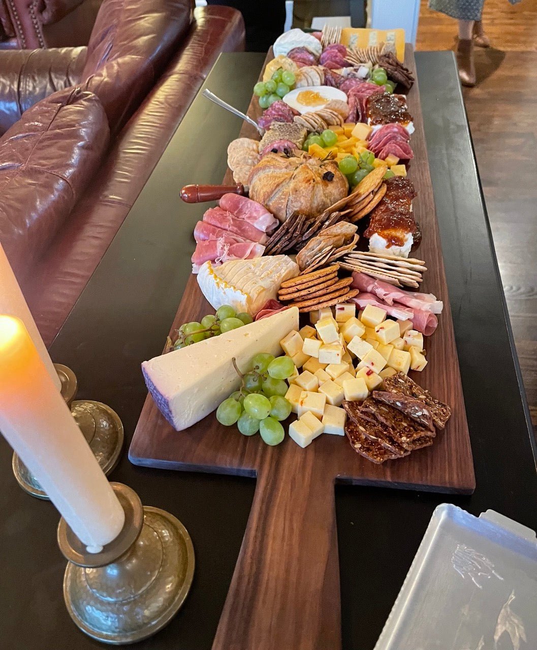 Long American Walnut Charcuterie Board - Vintage Style Long French Breadboard | Heirloom Boulevard