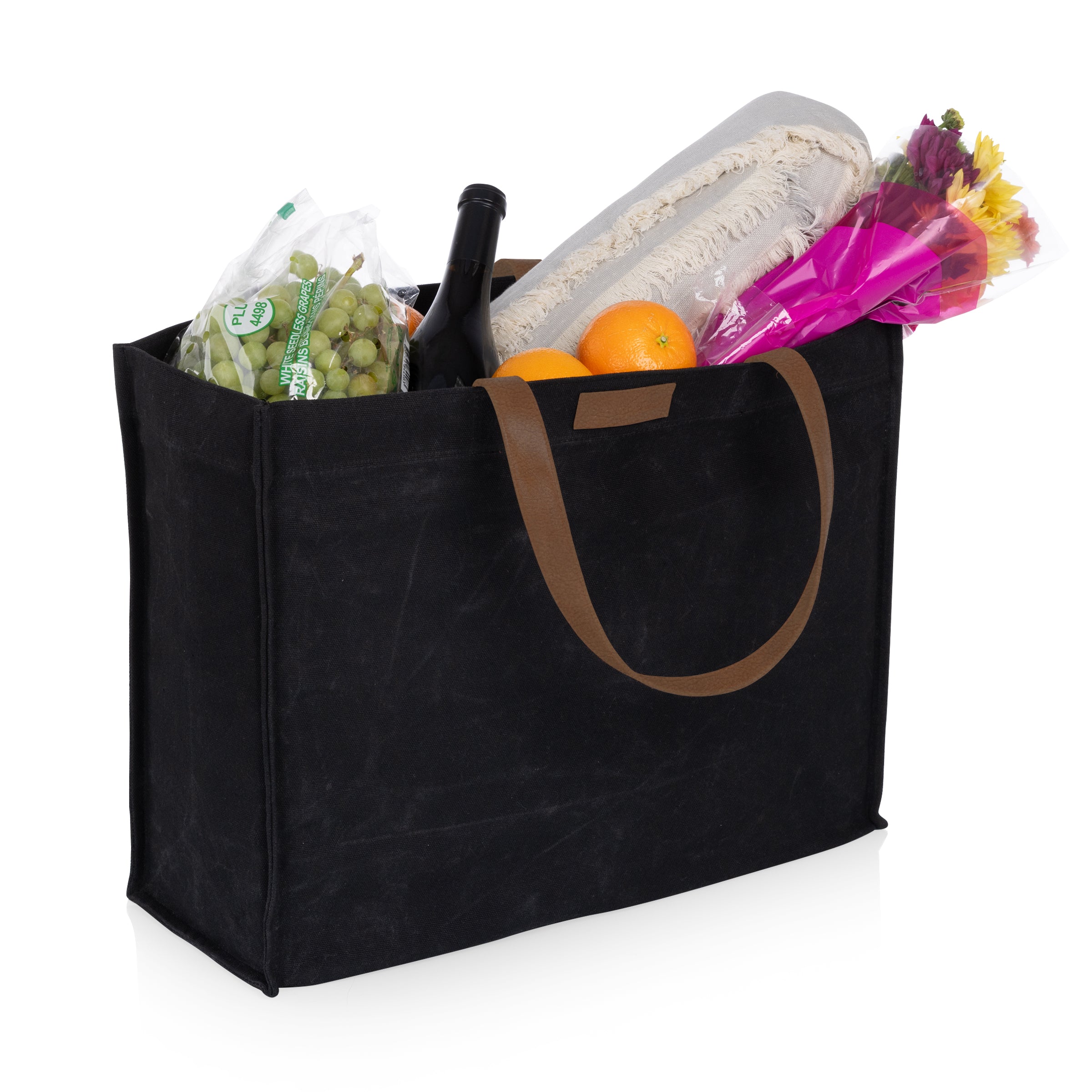 Legacy Market Waxed Canvas Tote with Leatherette Handles