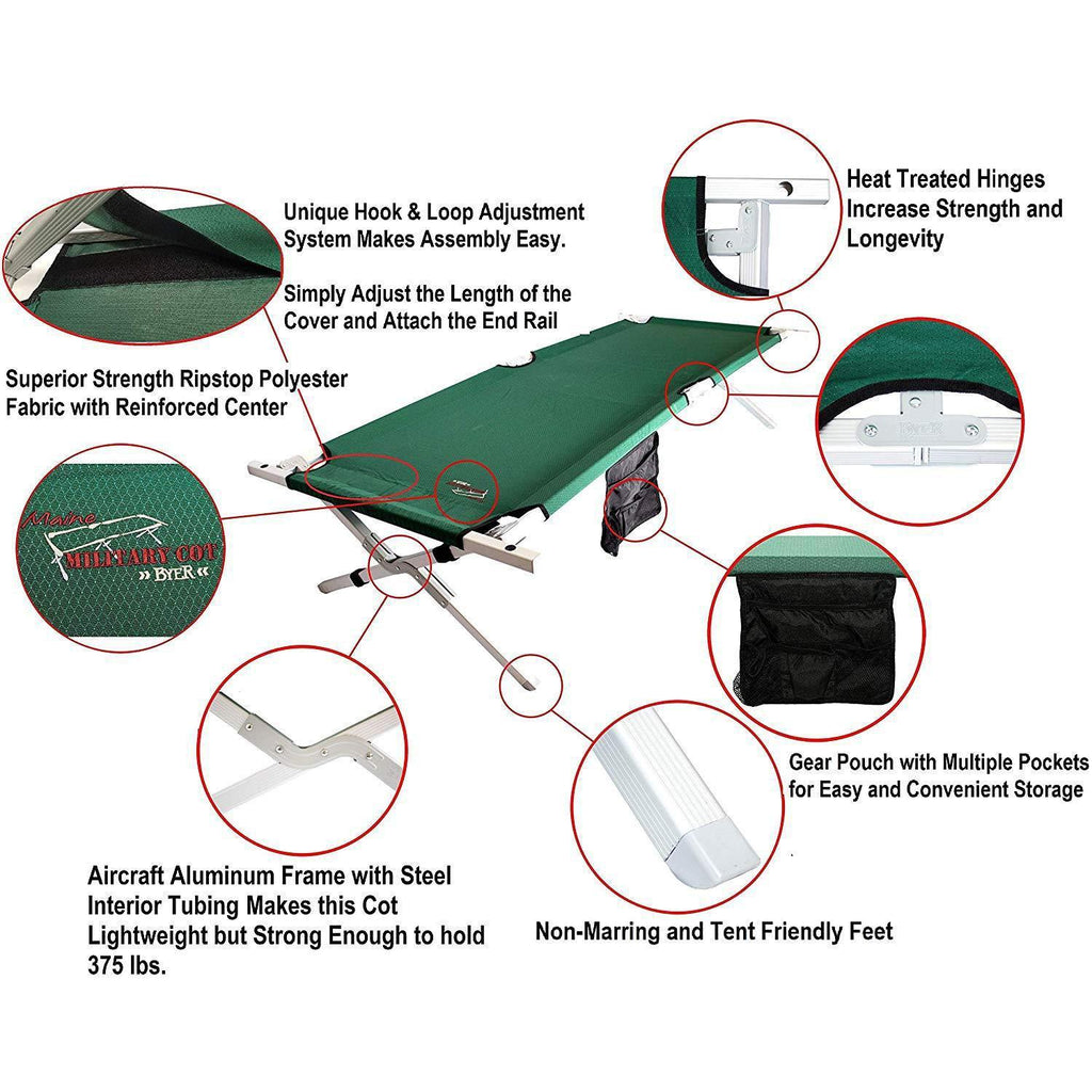 Byer of Maine Maine Military Cot HD