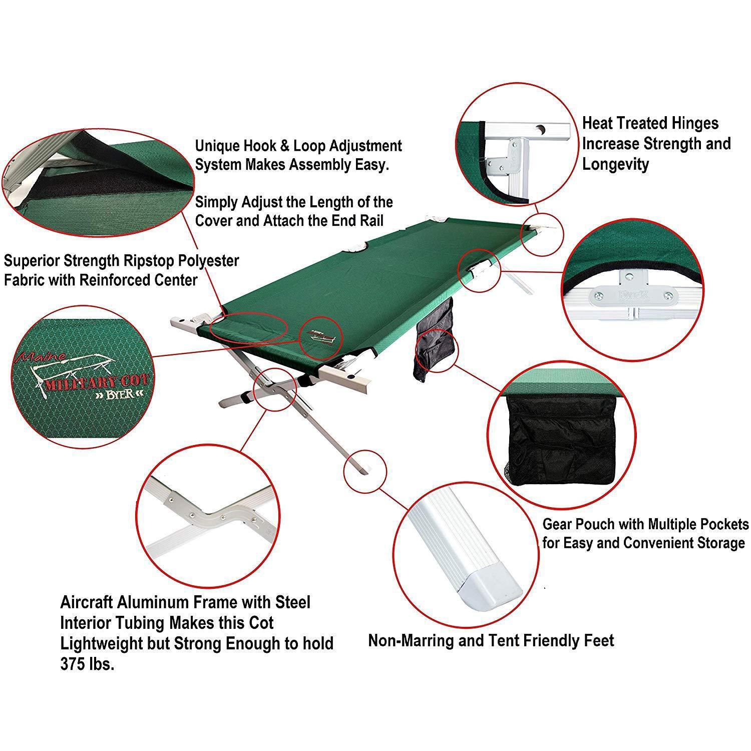 Byer of Maine Maine Military Cot HD