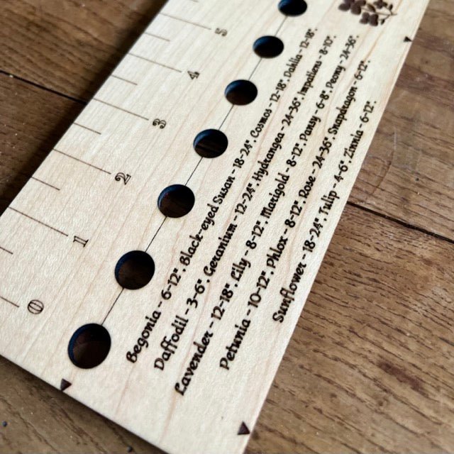 American Hardwood Seed and Bed Ruler - Made in US with American Lumber | Heirloom Boulevard