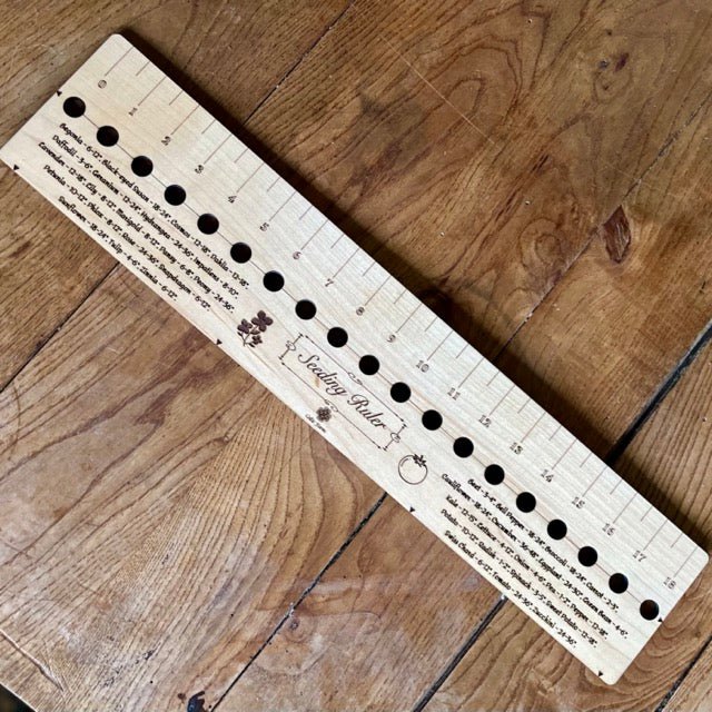 American Hardwood Seed and Bed Ruler - Made in US with American Lumber | Heirloom Boulevard