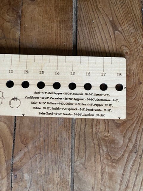 American Hardwood Seed and Bed Ruler - Made in US with American Lumber | Heirloom Boulevard