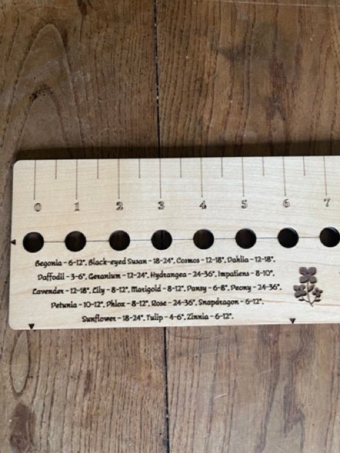 American Hardwood Seed and Bed Ruler - Made in US with American Lumber | Heirloom Boulevard