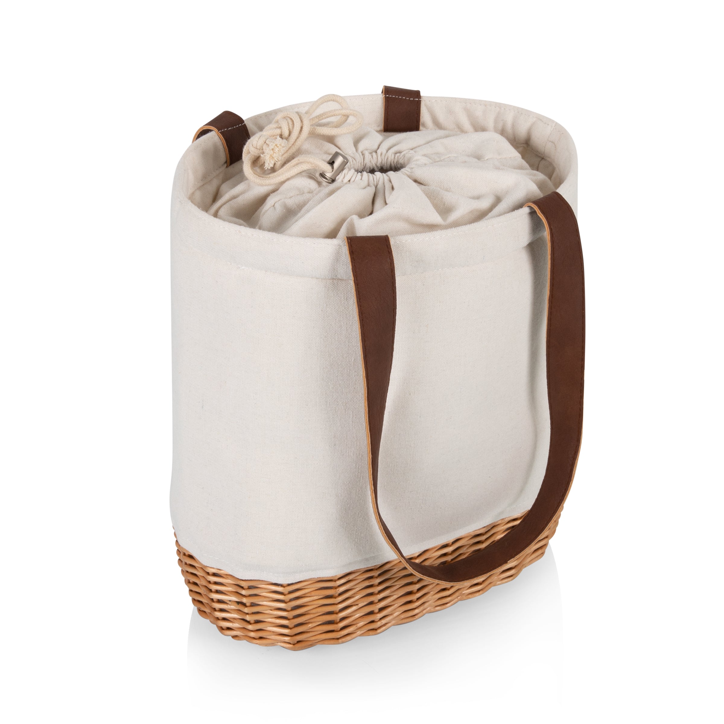 Picnic Time Pico Willow and Canvas Lunch Basket | Heirloom Boulevard