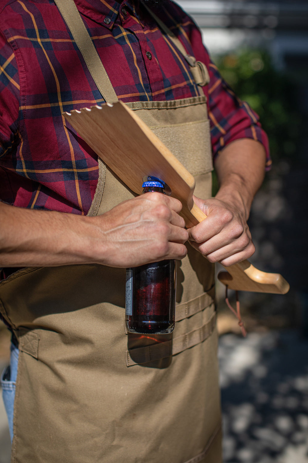 Oniva Hardwood BBQ Grill Scraper with Bottle Opener | Heirloom Boulevard