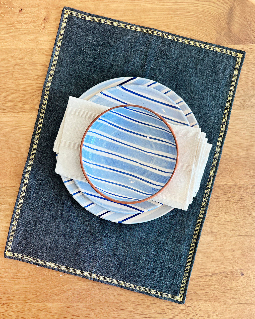 Casa Cubista Cabana Plates and Bowls - Blue atacama home | Heirloom Boulevard