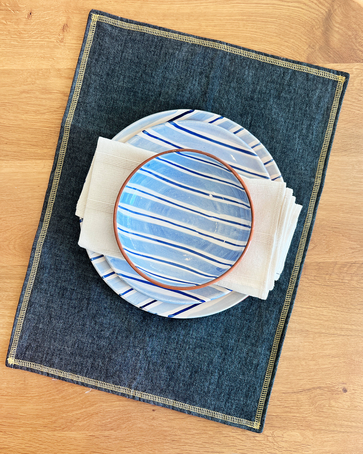 Casa Cubista Cabana Plates and Bowls - Blue atacama home | Heirloom Boulevard