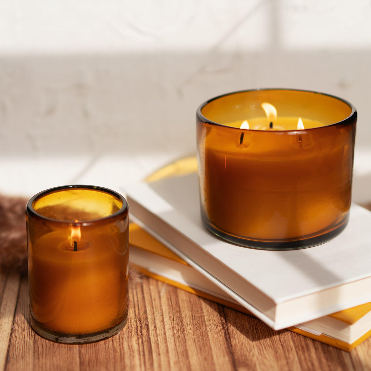 Pure Beeswax Candle in Blown Glass | Heirloom Boulevard