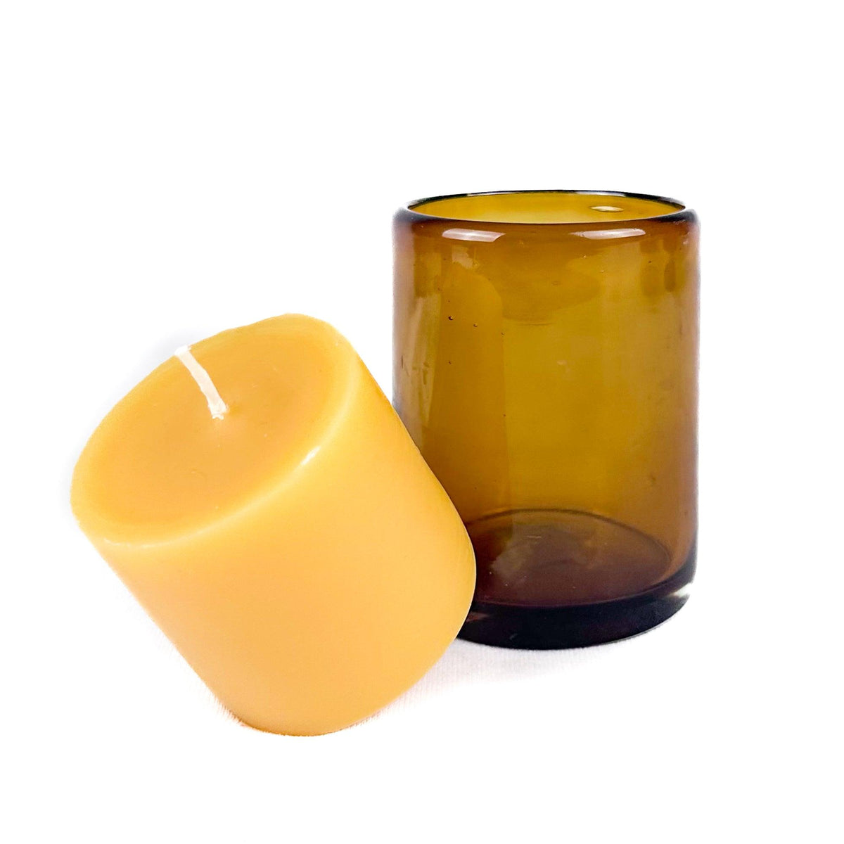 Pure Beeswax Candle in Blown Glass | Heirloom Boulevard