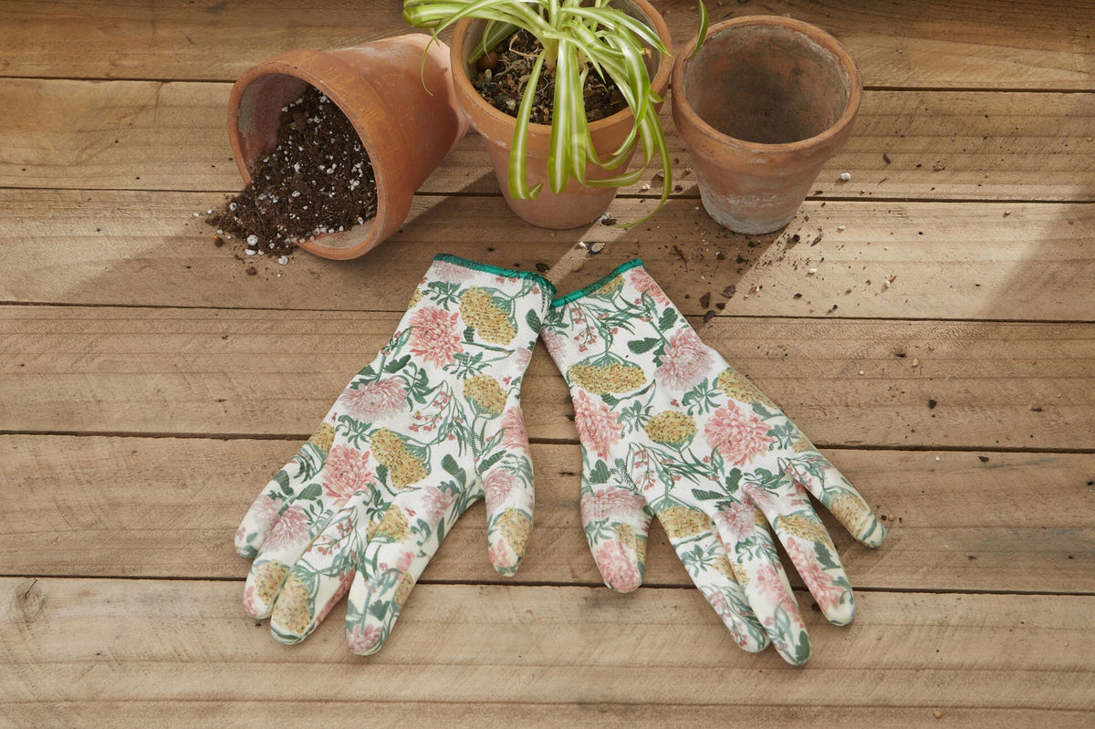 Womanswork Nitrile Weeder Gloves White Dahlia | Heirloom Boulevard