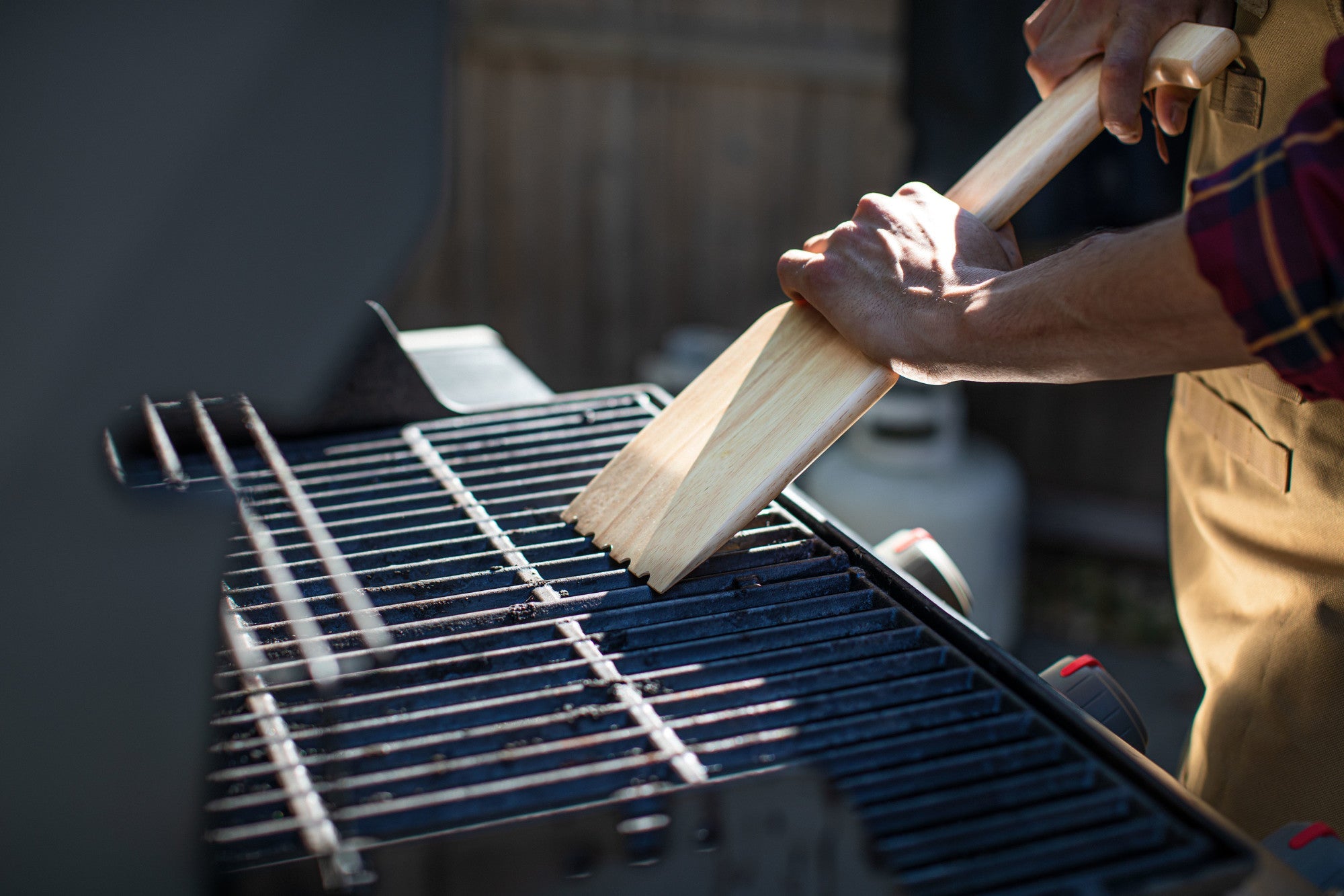 Oniva Hardwood BBQ Grill Scraper with Bottle Opener | Heirloom Boulevard