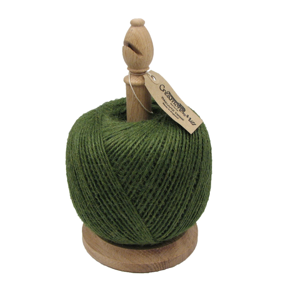 Oak Bishop Twine Tidy with Cutter and Twine (Made in Britain) Hunter Green | Heirloom Boulevard