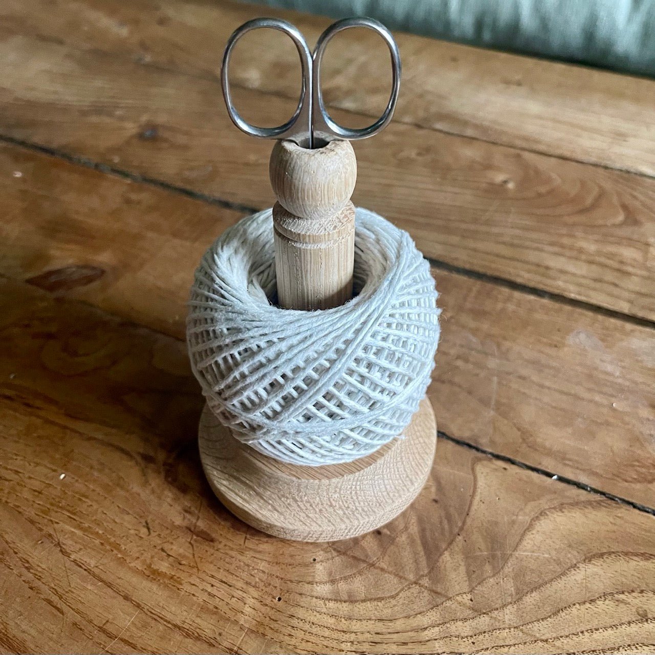 Oak String Tidy with Scissors and Twine | Heirloom Boulevard