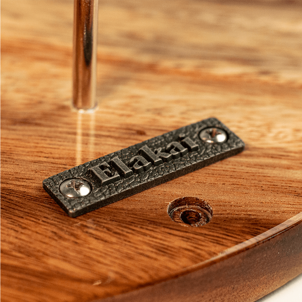 Elakai One of a Kind Black Epoxy Resin Live-Edge Wood Hook and Ring Toss Game | Heirloom Boulevard