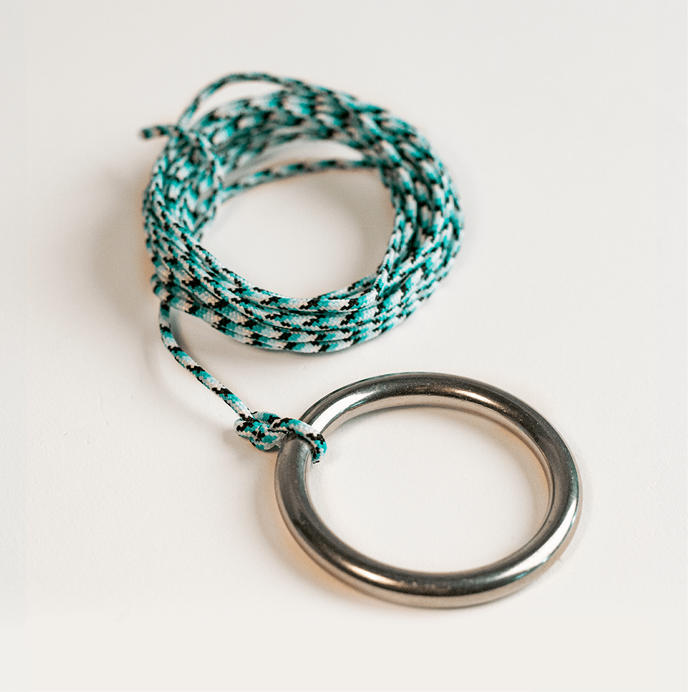 Elakai One of a Kind Blue Pearl Epoxy Resin Live-Edge Wood Hook and Ring Toss Game | Heirloom Boulevard