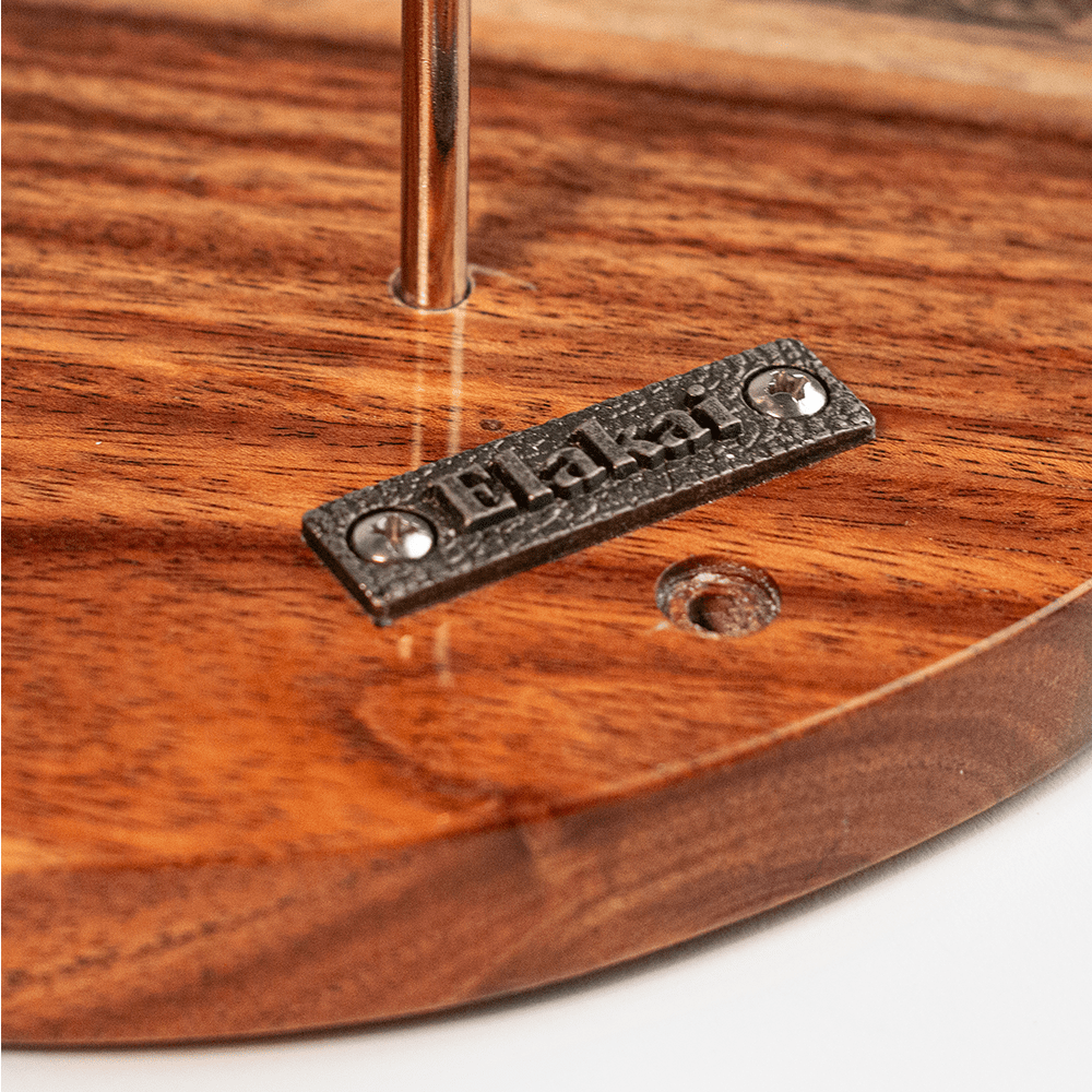 Elakai One of a Kind Blue Pearl Epoxy Resin Live-Edge Wood Hook and Ring Toss Game | Heirloom Boulevard