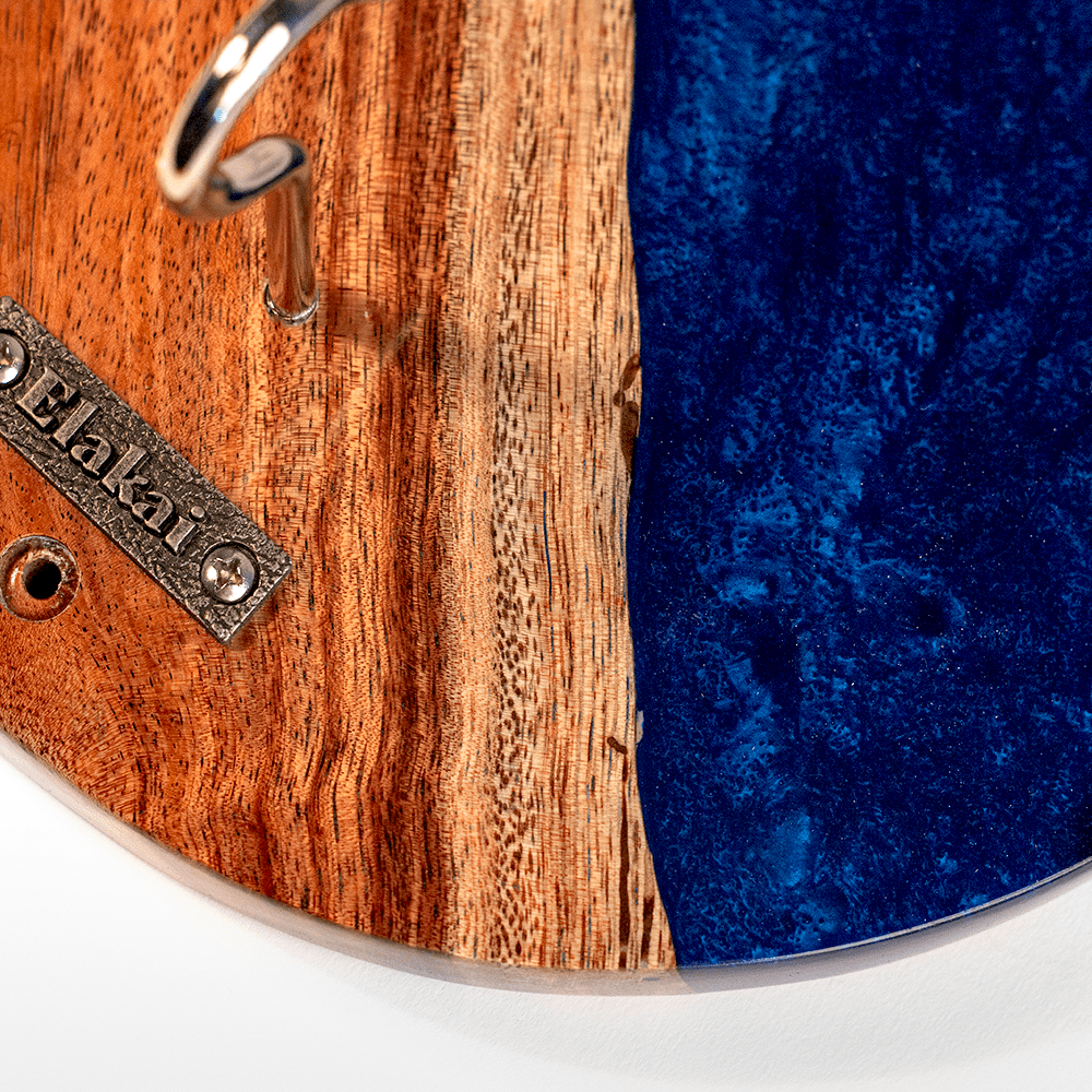 Elakai One of a Kind Blue Pearl Epoxy Resin Live-Edge Wood Hook and Ring Toss Game | Heirloom Boulevard