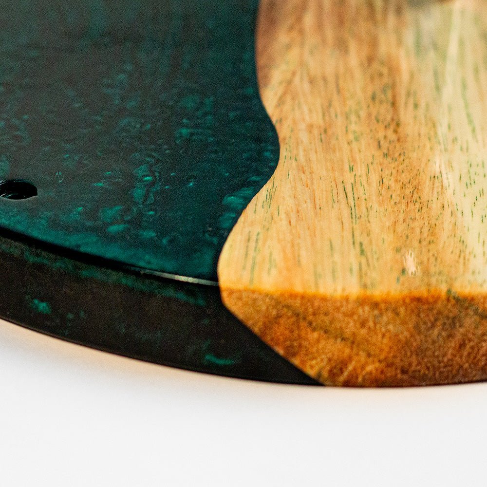 Elakai One of a Kind Green Pearl Epoxy Resin Live-Edge Wood Hook and Ring Toss Game | Heirloom Boulevard