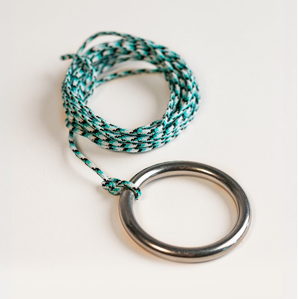 Elakai One of a Kind Green Pearl Epoxy Resin Live-Edge Wood Hook and Ring Toss Game | Heirloom Boulevard