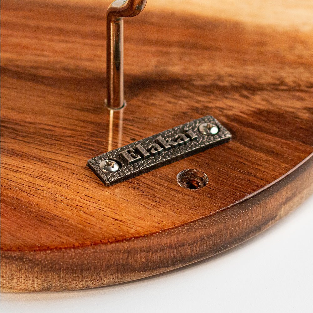Elakai One of a Kind Teal and Orange Pearl Epoxy Resin Live-Edge Wood Hook and Ring Toss Game | Heirloom Boulevard