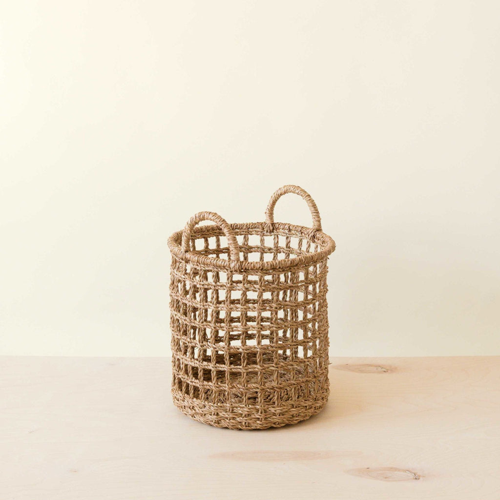 LIKHÂ Open Weave Baskets with Handle, set of 3 - Storage Baskets | LIKHÂ