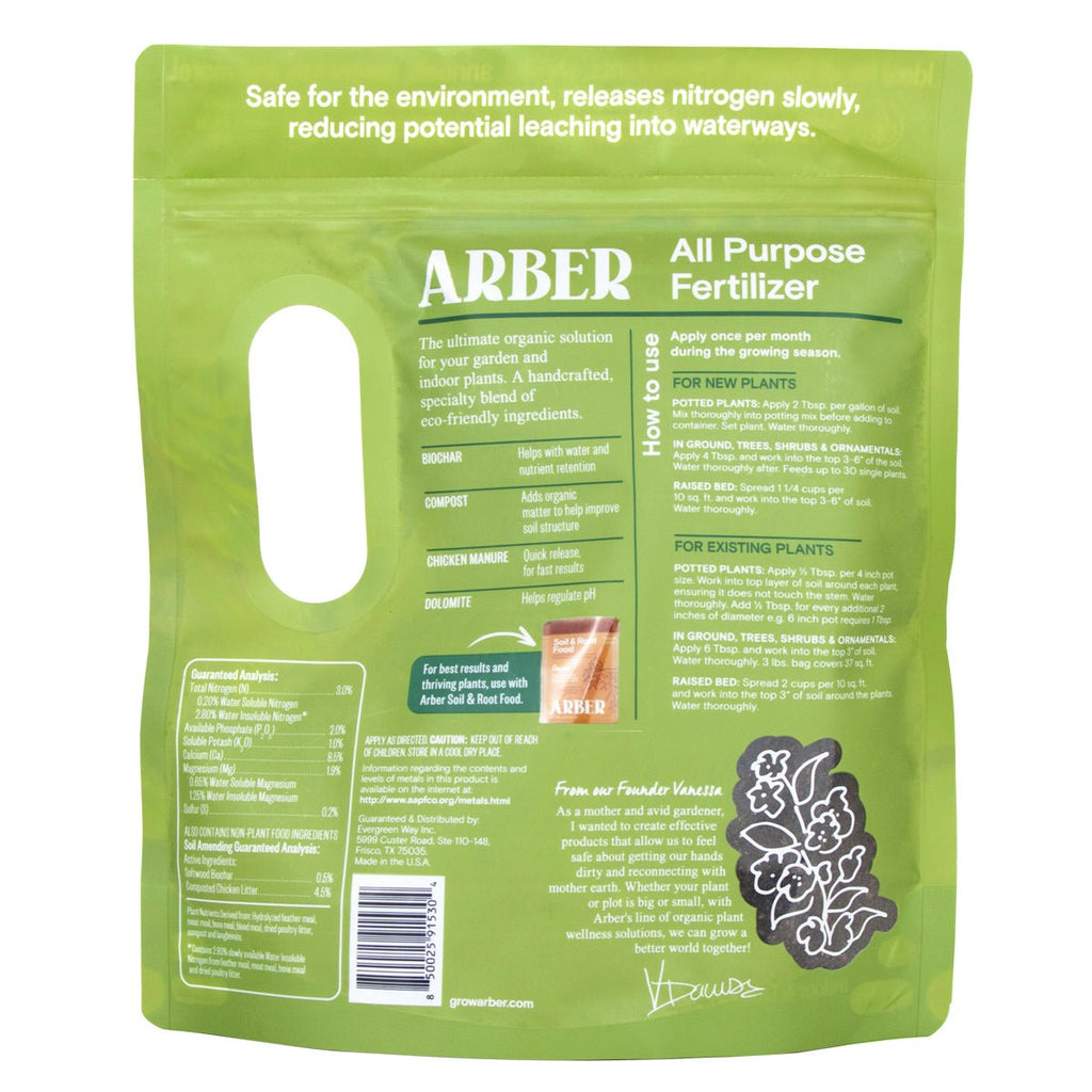 Arber Organic All Purpose Fertilizer | Heirloom Boulevard