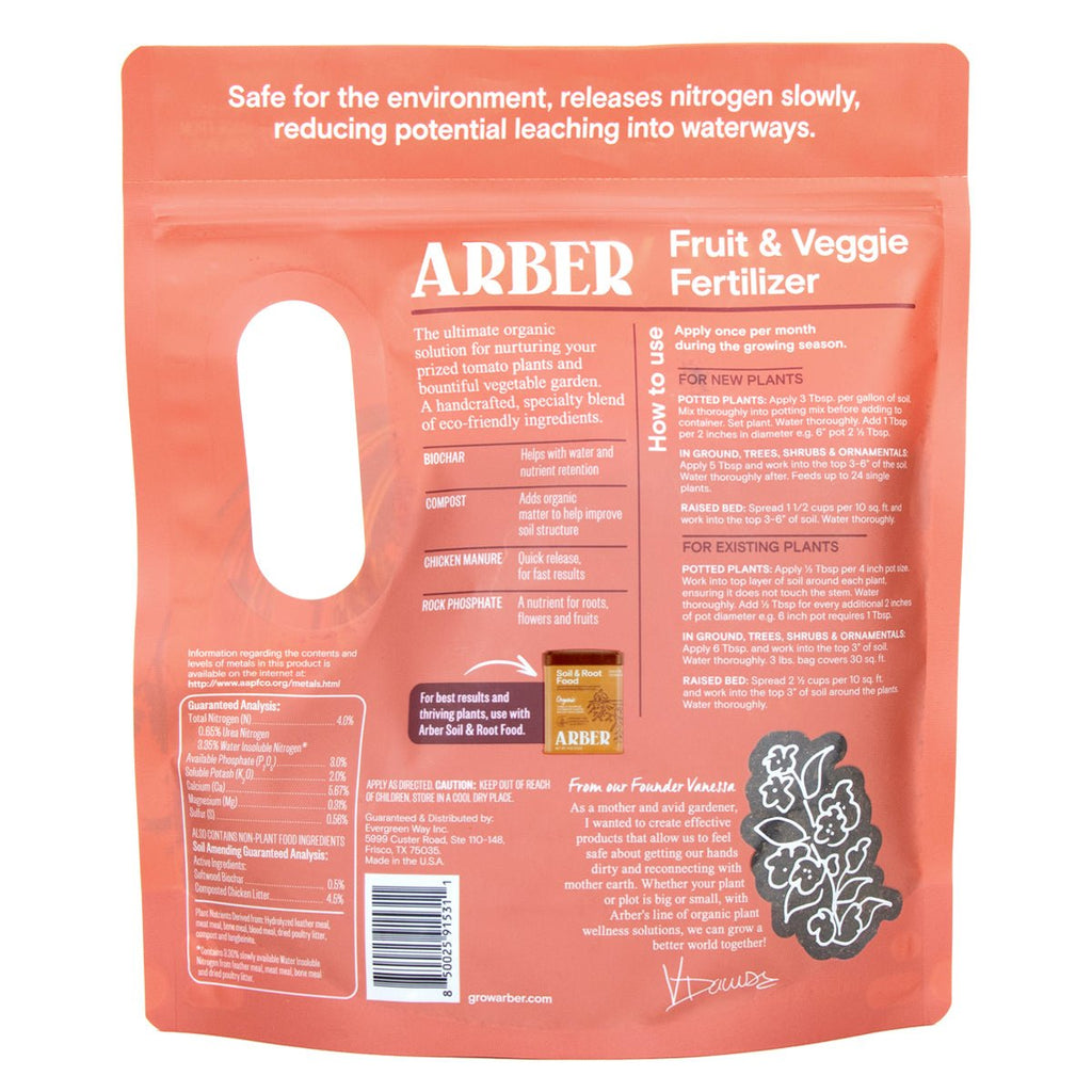 Arber Organic Fruit & Veggie Fertilizer | Heirloom Boulevard