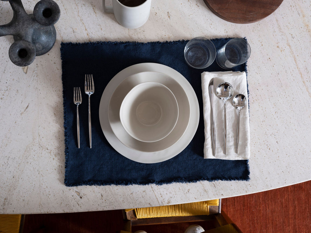 French Presse Linens Handblown Tumbler-Sky | Heirloom Boulevard