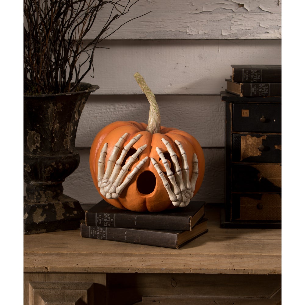 Peek-a-Boo Pumpkin Orange by Bethany Lowe Designs Quirks! | Heirloom Boulevard