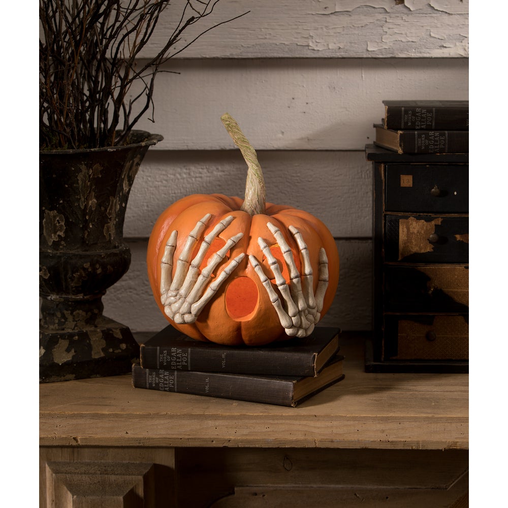 Peek-a-Boo Pumpkin Orange by Bethany Lowe Designs Quirks! | Heirloom Boulevard