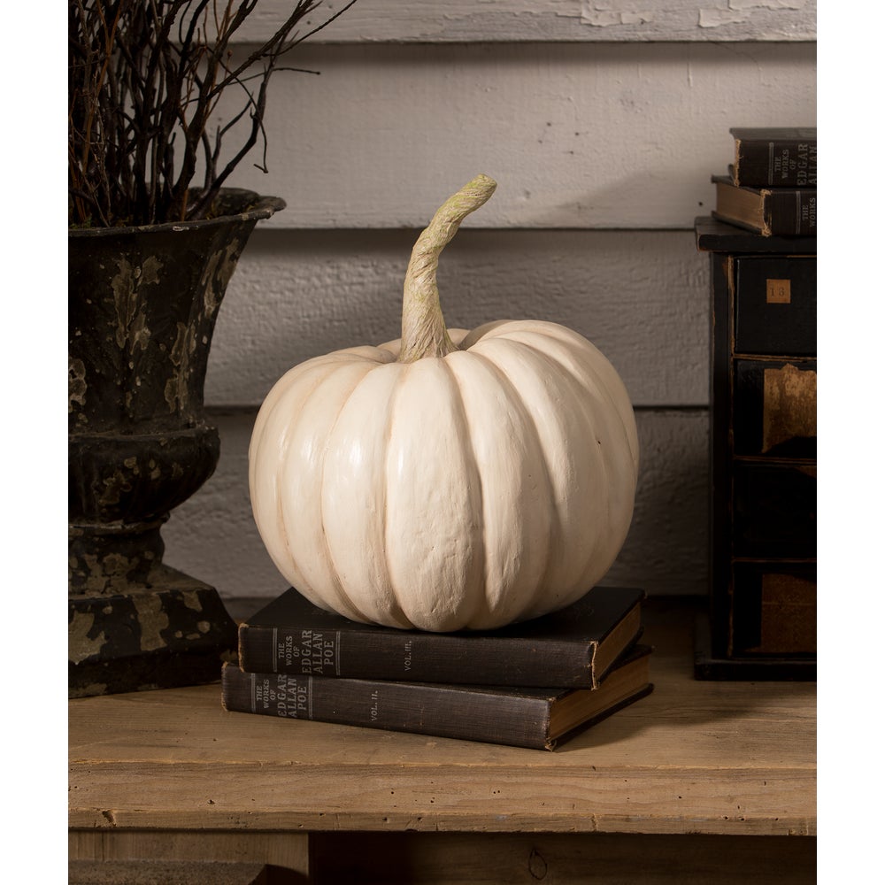 Peek-a-Boo Pumpkin White by Bethany Lowe Designs Quirks! | Heirloom Boulevard